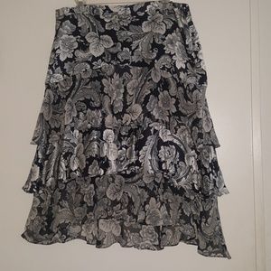 White House Black Market Ruffled Skirt